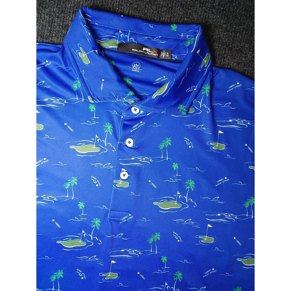 RLX Ralph Lauren Mens XL/TG Short Sleeve Shank Attack Polo
